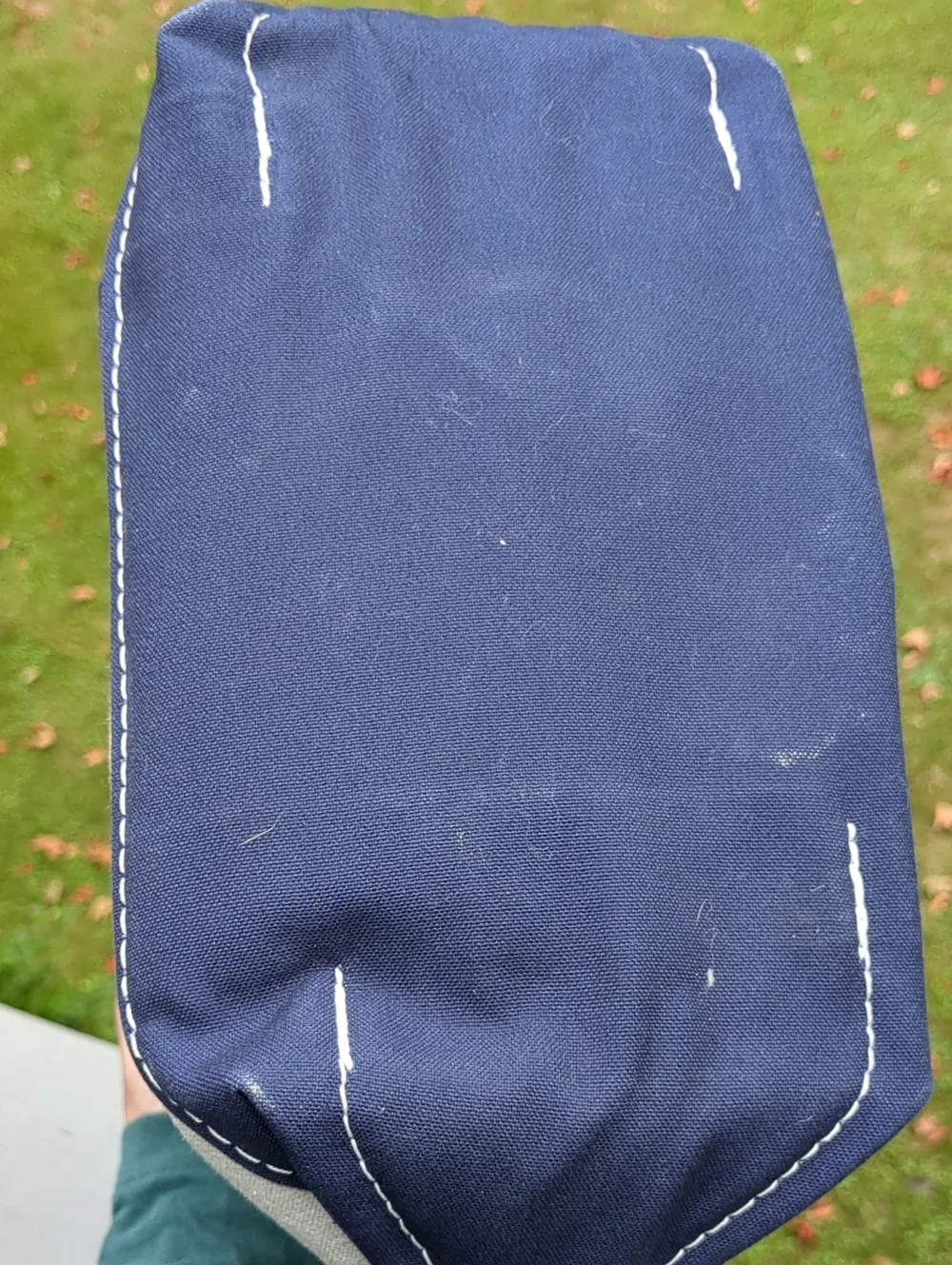 LL Bean Boat and Tote Small Open Top Navy Blue Vitalius Real Estate Logo